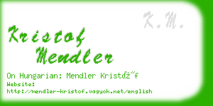 kristof mendler business card